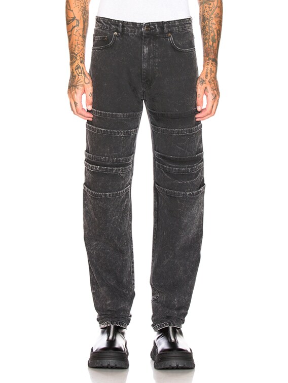 Y/Project Layered Denim in Black Stonewash | FWRD 