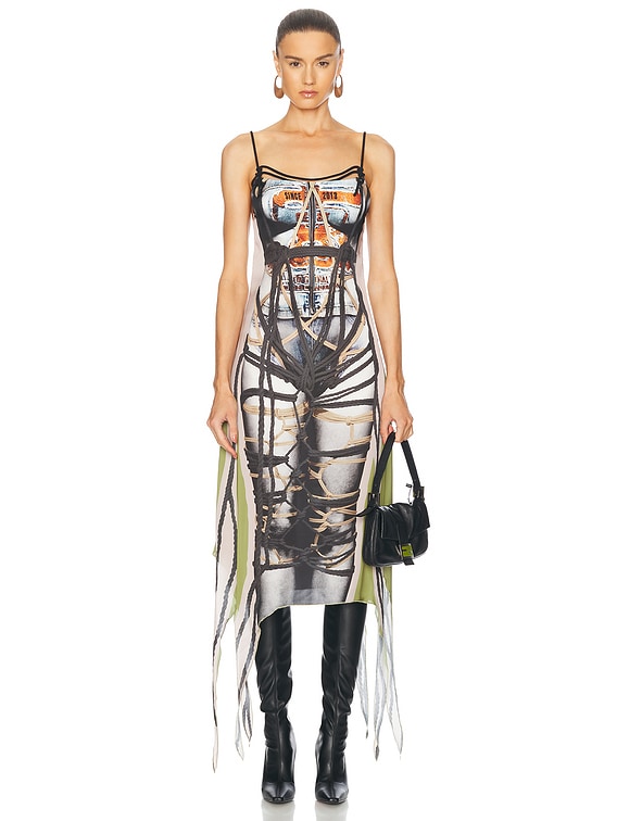 Bondage Print Midi Dress