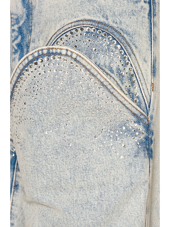 Y/Project Cutout Rhinestone Skinny in Ice Blue | FWRD