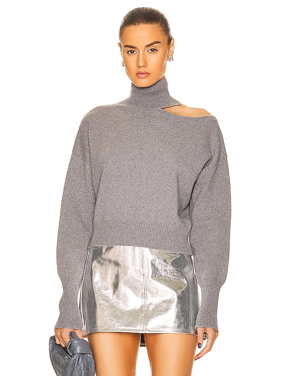 Zeynep Arcay Cashmere Open Shoulder Jumper in Grey | FWRD