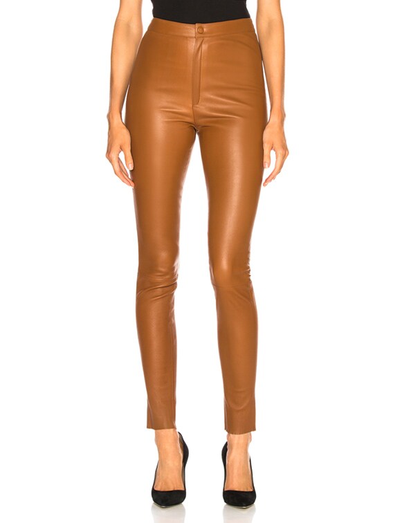 high waisted skinny leather pants