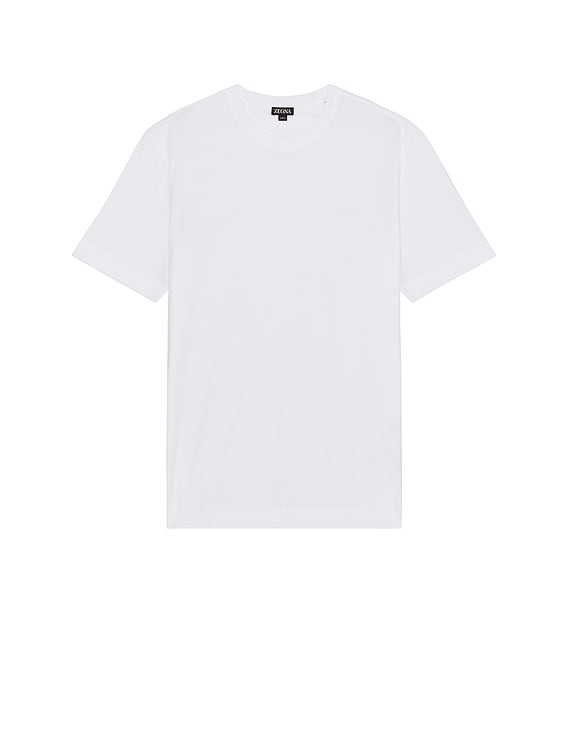 Zegna Pure Cotton T-Shirt in Optical White | FWRD Zegna Pure Cotton T-Shirt in Optical White | FWRD
