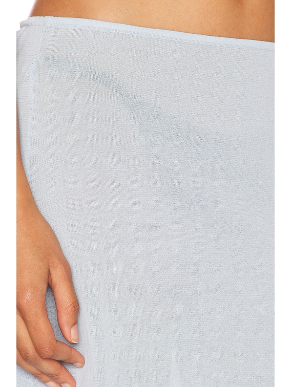 Ziah Sheer Knit Skirt in Misty Blue | FWRD