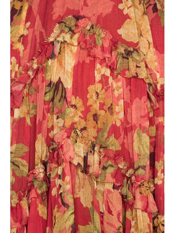 Zimmermann Melody Lace Up Short Dress in Burgundy Floral | FWRD Zimmermann Melody Lace Up Short Dress in Burgundy Floral | FWRD