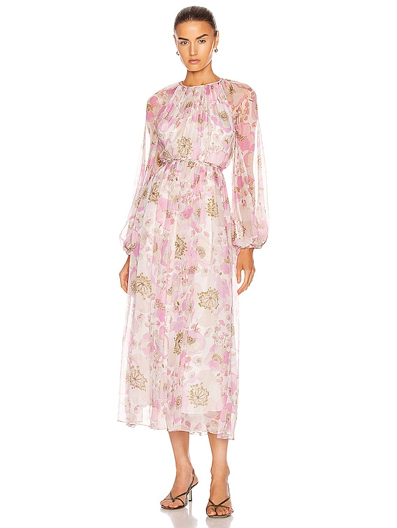 【Zimmermann】EDEN GATHER SLEEVE MIDI ギャザースリーブミディ Lyrical Gather Sleeve Midi Dress | ZIMMERMANN – Marissa