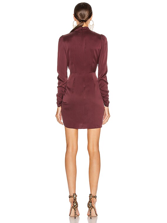 espionage silk drape dress Zimmermann Espionage Silk Drape Dress in Mahogany