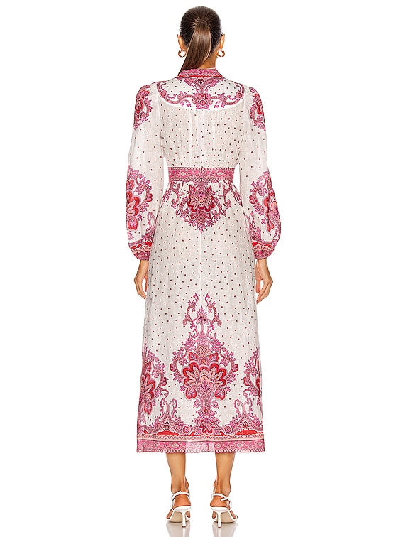 ZIMMERMANN 1736DRS252PIF 関税送料込 Zimmermann Bells Paisley Long Dress in Red Paisley | FWRD