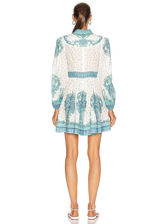 blue paisley mini dress New Music Paisley Mini Dress S / blue