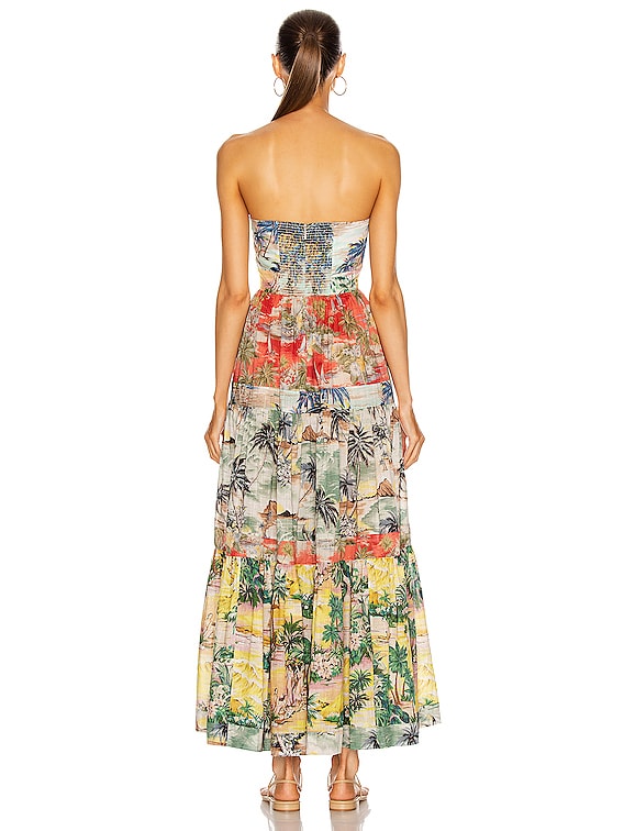 ZIMMERMANN JULIETTE AU0 ワンピース Zimmermann Juliette Tie Front Dress in Spliced | FWRD