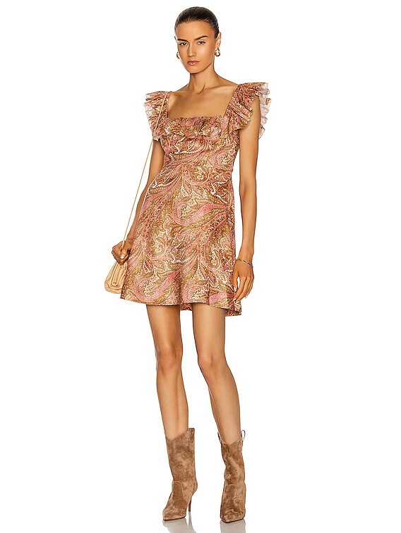 zimmermann ruffle neck dress
