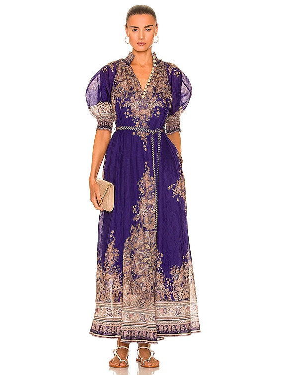 【ZIMMERMANN】スリップドレス ZIMMERMANN Zimmermann ドレス - Purple & Red Floral | FWRD