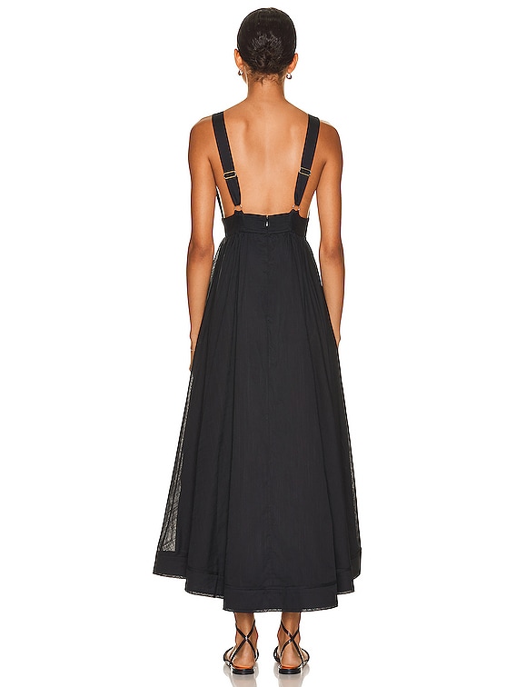 Zimmermann Anneke Tie Front Maxi Dress in Black | FWRD