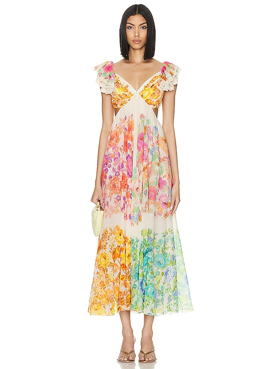 ZIMMERMANN 1839WSS251SPLICED 関税送料込 Zimmermann ドレス - Multi Floral | FWRD