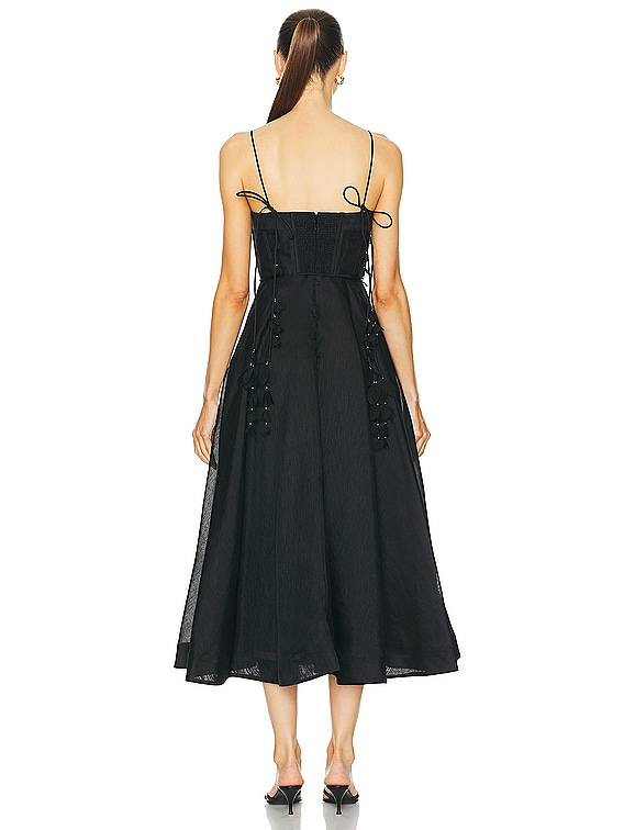 Zimmermann Natura Corset Midi Dress | Designer Collection