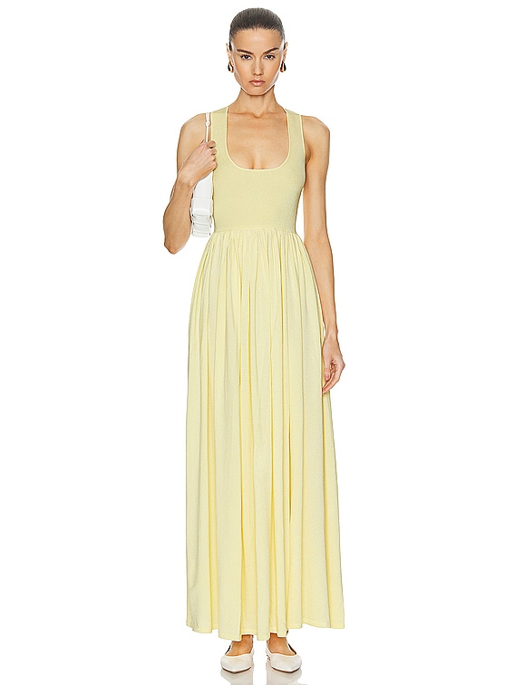 Zimmermann Harmony Metallic Tank Dress in Lemon | FWRD
