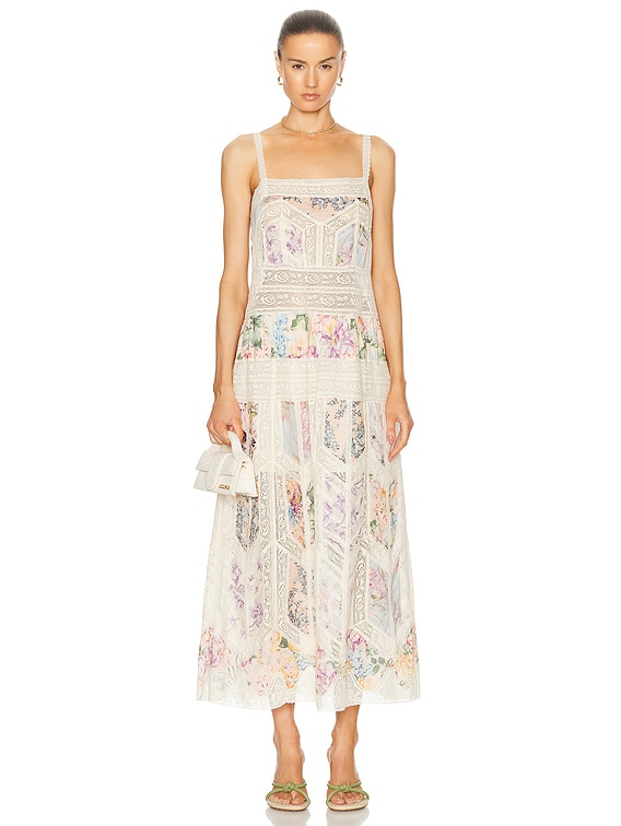 ■Zimmermann Halliday フローラル レース ミディ ドレス 関税込□ZIMMERMANN□Halliday フローラルレースミディドレス