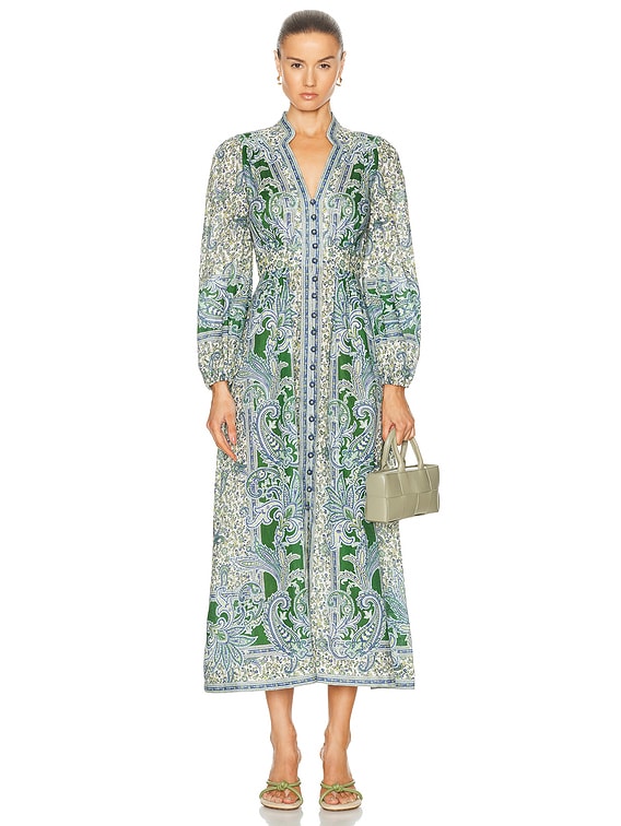 abstract midi dress Living It Light Blue Abstract Midi Dress Large