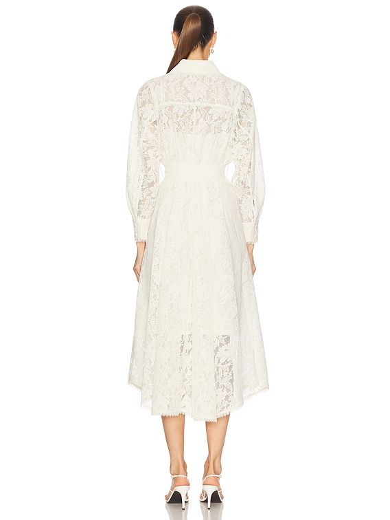 Zimmermann ショートドレス グリーン FW24/25 Zimmermann Super Eight Braid Midi Dress in Pink Poppy | FWRD