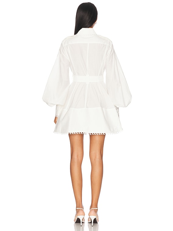 Zimmermann Illuminate Utility Mini Dress in Ivory | FWRD