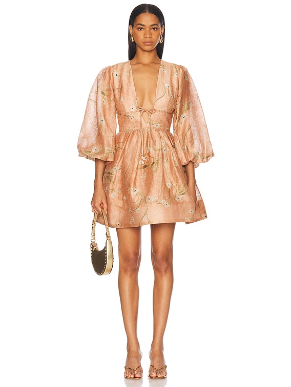 【Zimmermann】パーティドレス Zimmermann ドレス - Purple & Red Floral | FWRD