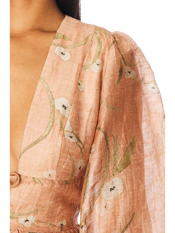 Zimmermann Illuminate Drawn Mini Dress in Dancing Floral | FWRD