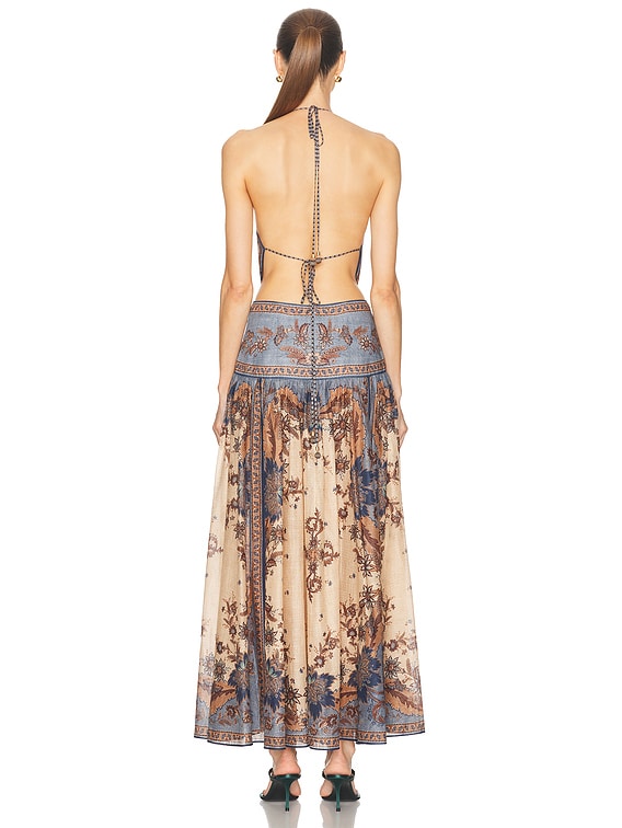 Ascension Plunge Halter Maxi Dress