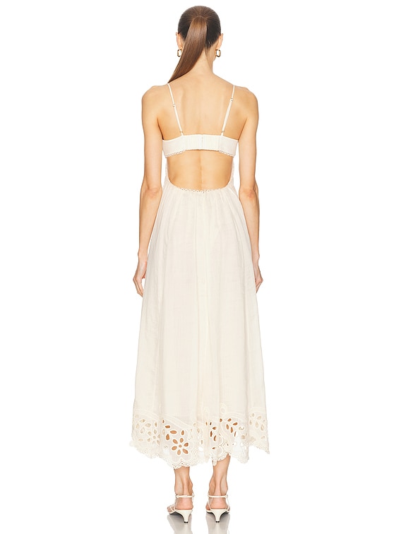 Zimmermann Coco Embroidered Dress in Cream | FWRD