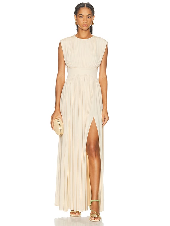 white christmas dresses Lemlem Niku Cream Theodora Column Dress Niku Cream / S main image 0