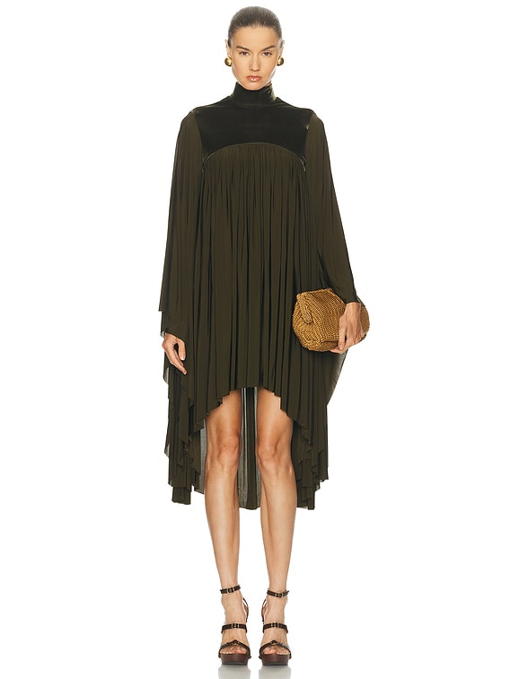 Zimmermann Memento Batwing Mini Dress in Olive | FWRD