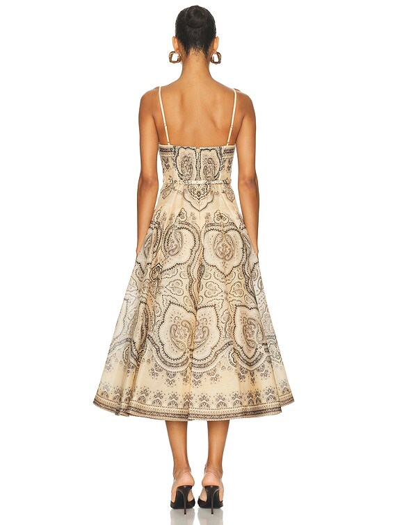 Zimmermann Luna Twist Mini Dress in Cream Perla Paisley | FWRD