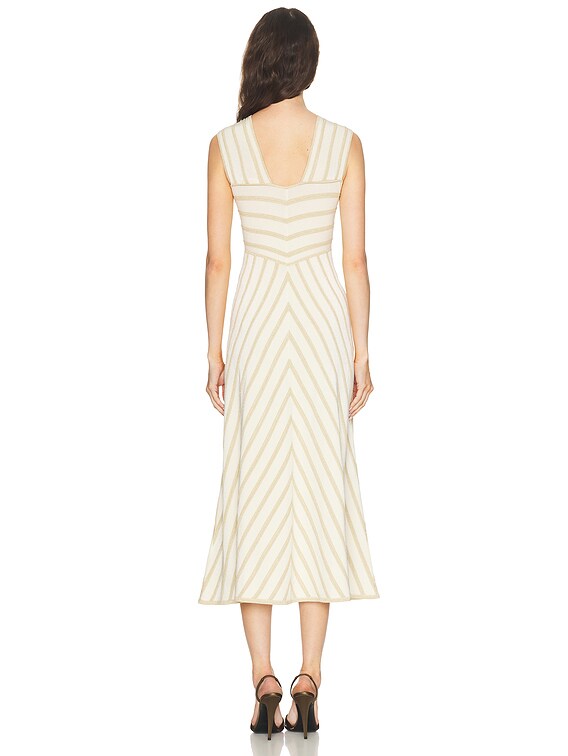 slim fit dress slacks Isabella Striped Tiered Dress – RubyClaire Boutique main image 1