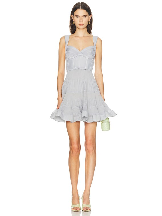 zimmermann pleated frill mini dress Zimmermann Pleated Frill Mini Dress