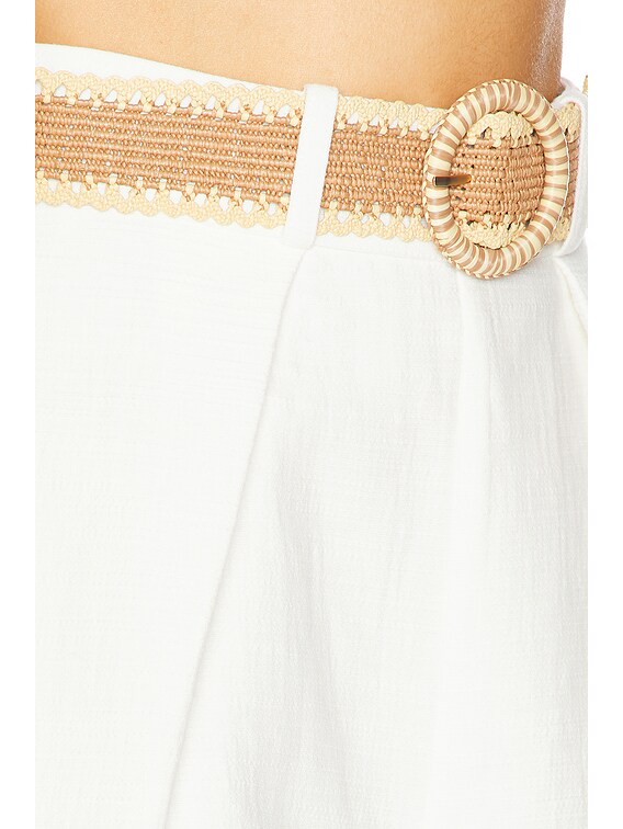 ショートパンツ Zimmermann SS25 ILLUMINATE TUCK SHORT (4902AS251 IVORY) Illuminate Tuck Short Ivory Tropical Online | Zimmermann