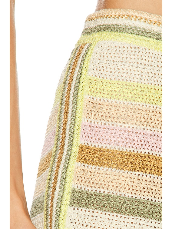 Zimmermann Indra Stripe Crochet Short in Multi | FWRD