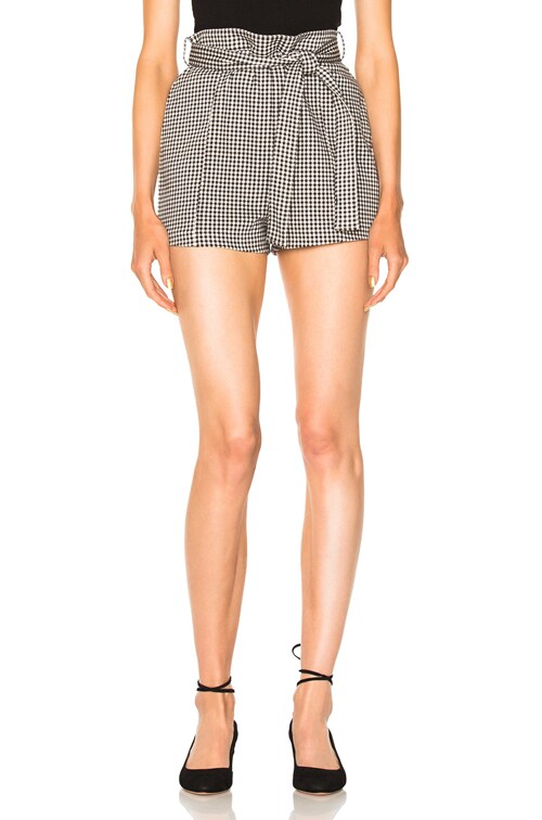 Zimmermann Gingham Drill Shorts - Black Check | FWRD