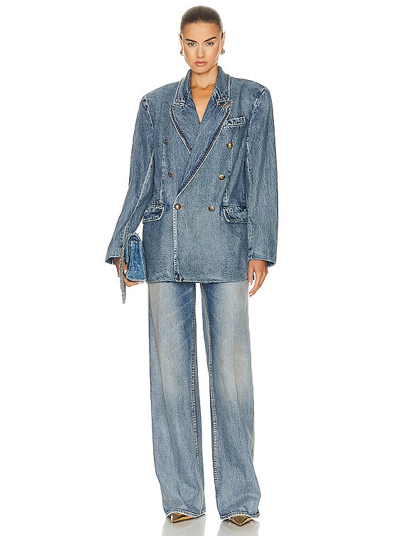 Zimmermann Luminosity Wide Straight Leg in Briny Blue | FWRD