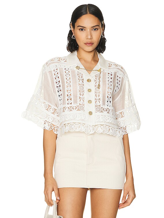 Zimmermann High Tide Nautical Crop Jacket in Cream | FWRD
