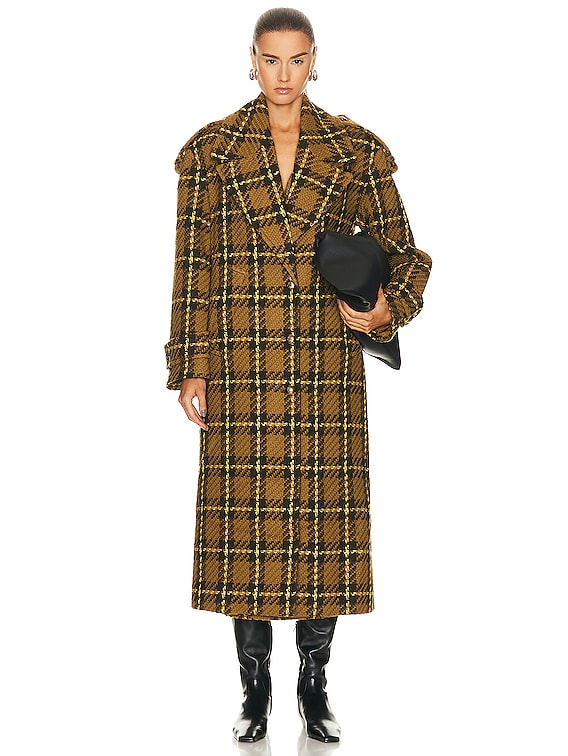 Zimmermann Luminosity Wool Coat in Olive Check | FWRD