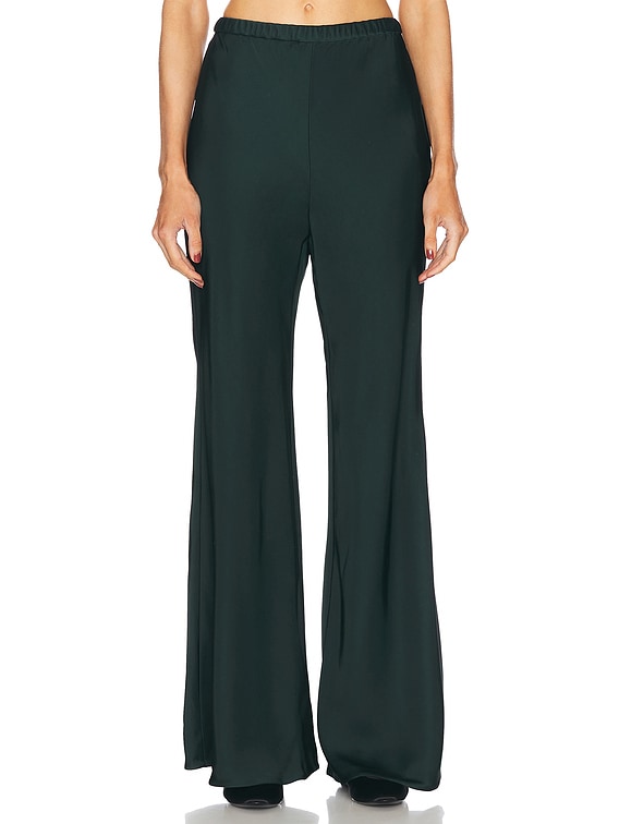 パンツ ZIMMERMANN Eden Slouch Flare Pant In Illustration Green Zimmermann Eden Slouch Flare Pant in Bottle Green | FWRD