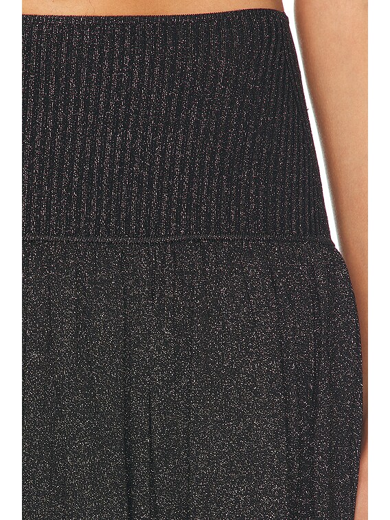 Zimmermann Crush Metallic Flare Skirt in Black & Gold | FWRD