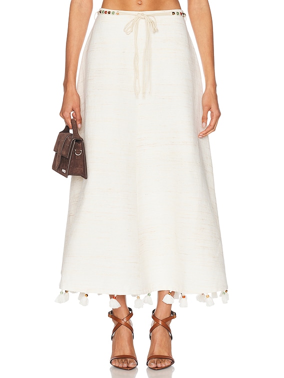 【関税込み】ZIMMERMANN Rhiannon' skirt Zimmermann Rhiannon Embroidered Belted Skirt | Neiman Marcus