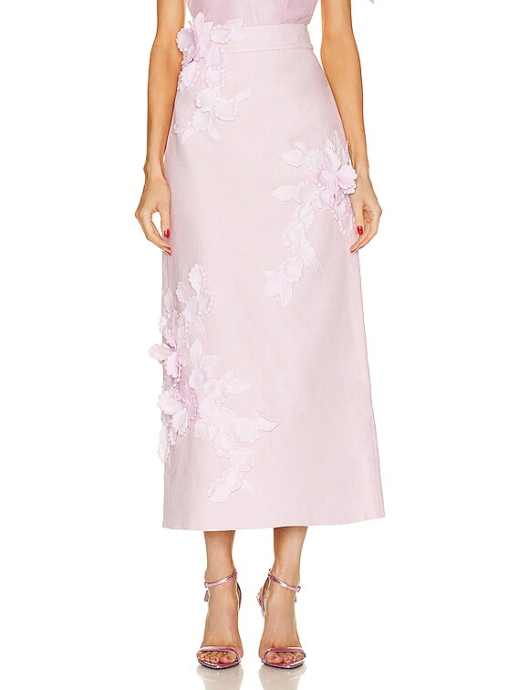 T*2様 Flower Double Cloth Skirt Zimmermann High Tide Flower Skirt in Lilac | FWRD