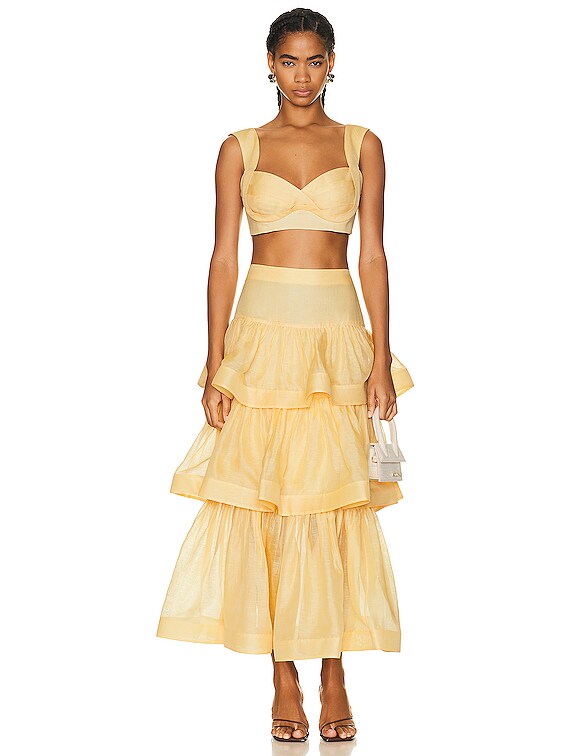 Zimmermann yellow clearance skirt