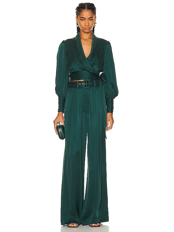 zimmermann silk drape dress jade Zimmermann Corset Dress in Jade