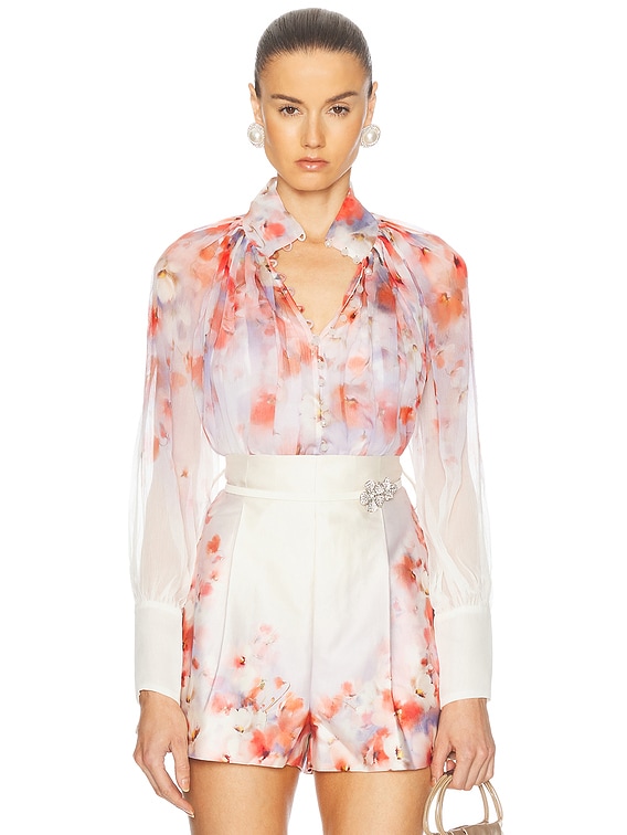Tシャツ・カットソー Zimmermann SS25 'Crush Smock' blouse (5768TR251 SCAFLO) Crush Smock Blouse – Rubaiyat
