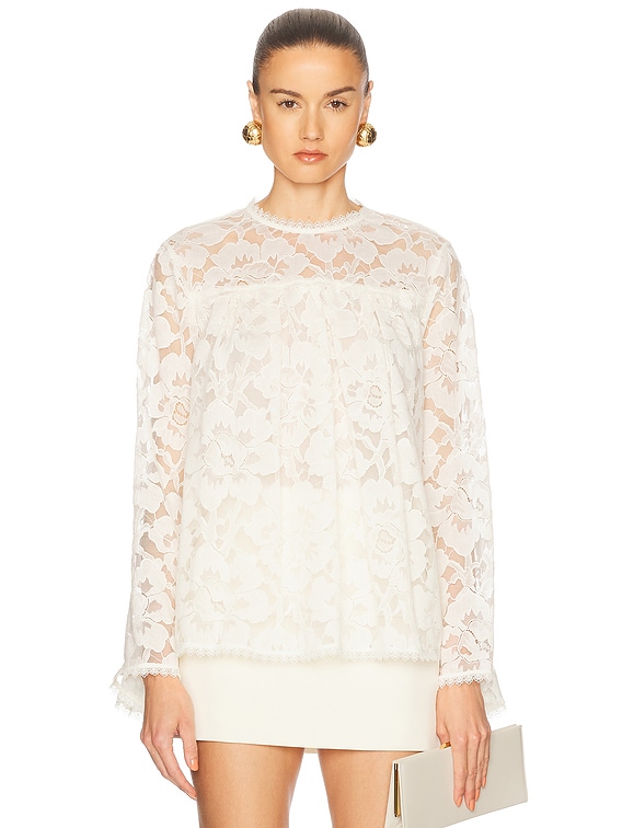 Illuminate Lace Gathered Top