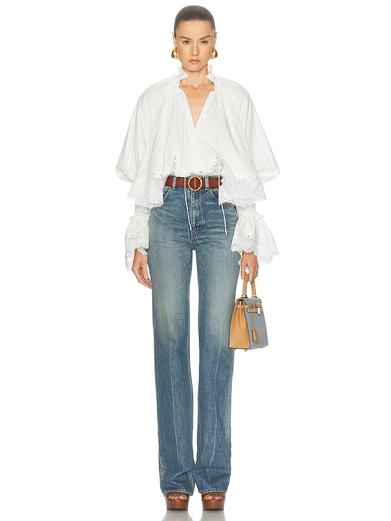 Zimmermann Alchemy Shirred Blouse in Ivory | FWRD