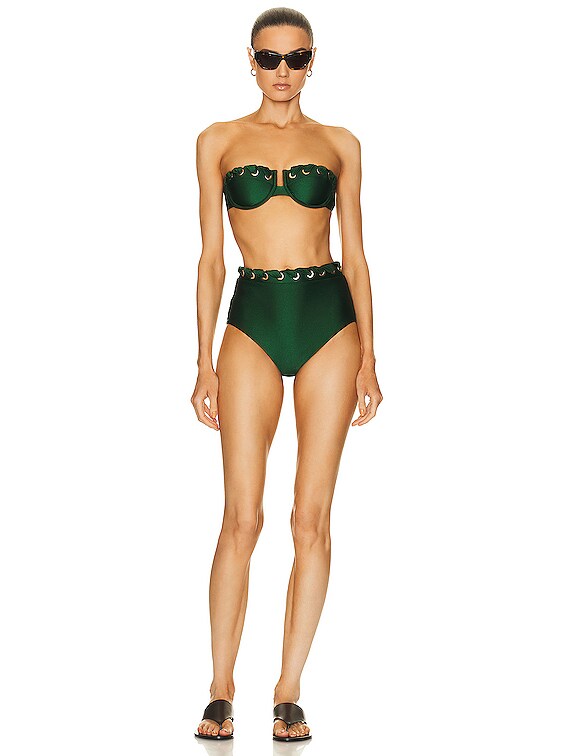 Zimmermann Devi Eyelette High Waist Pant Bikini Bottom in