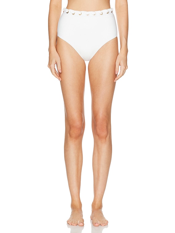 【ZIMMERMANN】ビキニボトム アイレット付き Zimmermann ビキニボトム - Ivory | FWRD