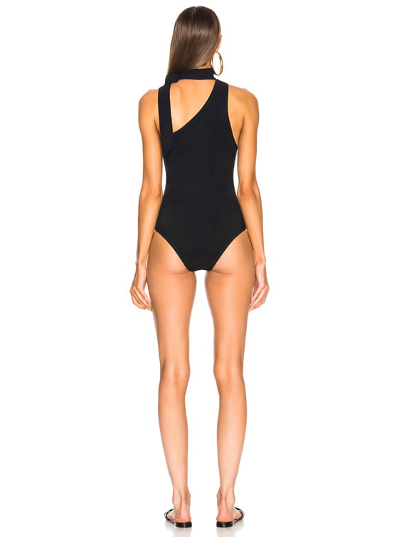 Zimmermann Jaya Tie Neck Swimsuit in Black | FWRD